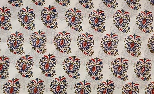 Indian 3 Yard Fabric Hand Block Print 100% Cotton Voile Running Dressmaking, Sewing, Crafting 505 | Amazon (US)