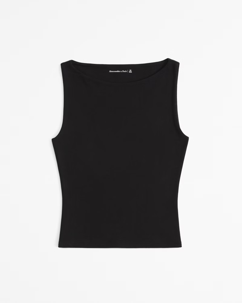 Women's Cotton-Blend Seamless Fabric Boatneck Top | Women's Tops | Abercrombie.com | Abercrombie & Fitch (US)
