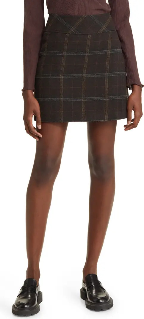 Plaid Wrap Front Miniskirt | Nordstrom