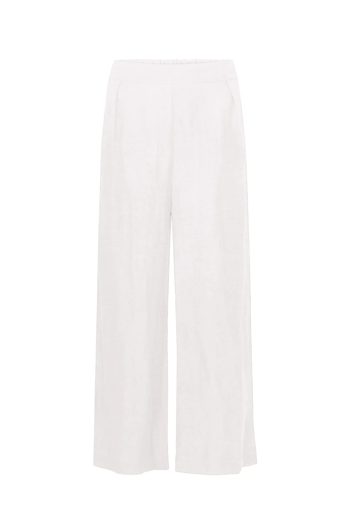The Keaton Wide Leg Pant in Linen Cupro | Over The Moon