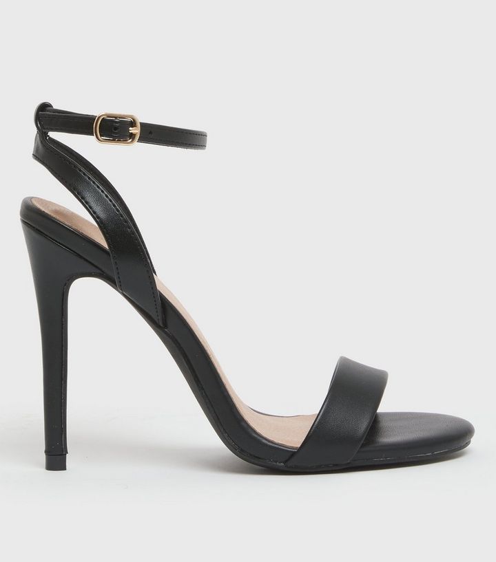 Black Leather-Look Stiletto Heels 
						
						Add to Saved Items
						Remove from Saved Items | New Look (UK)