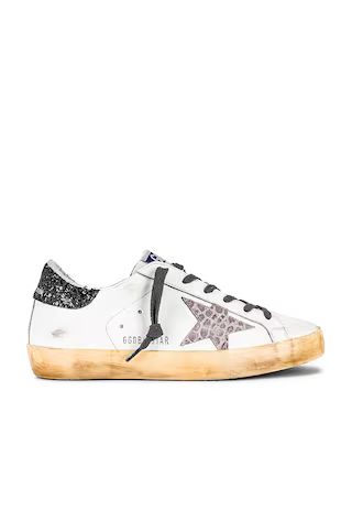 Golden Goose Super-Star Sneaker in White, Light Pink, & Black from Revolve.com | Revolve Clothing (Global)