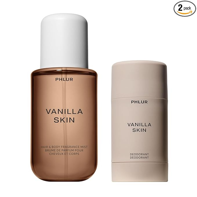 PHLUR Vanilla Skin Natural Deodorant & Vanilla Skin Body Mist with Pink Pepper, Cashmere Wood & S... | Amazon (US)