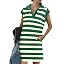 Wenrine Womens Striped Summer Mini Dress Casual Cap Sleeve Polo V Neck T Shirt Dresses with Pocke... | Amazon (US)