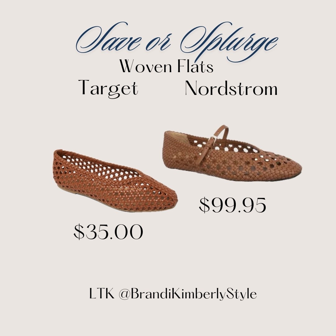 Save or splurge woven flats fo the upcoming season. Target always carries the trendiest shoes that’s better on your pockets 💵 the Flats from Nordstrom are a Mary Jane style if you perfer the strap. 

#LTKootd #LTKSeasonal