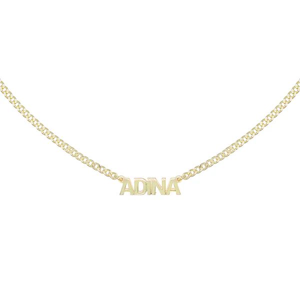 Mini Nameplate Choker | Adina Eden