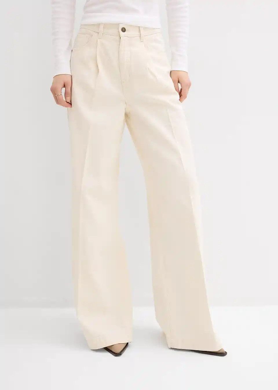 Super Wide Palazzo-Jeans, Baumwolle | Bonprix DE