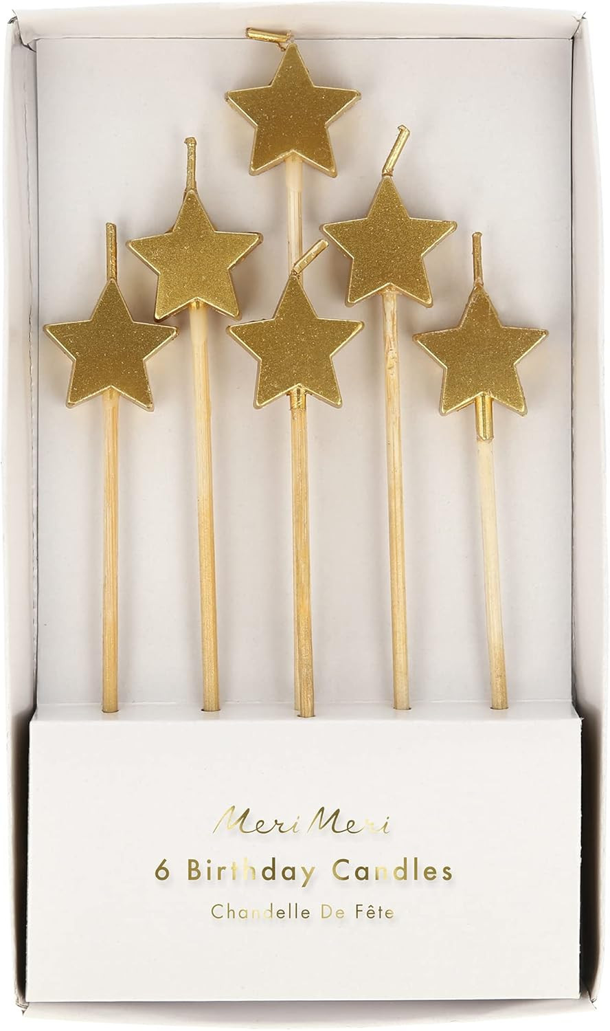 Meri Meri Gold Star Candles (Pack of 6) | Amazon (US)