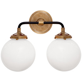Bistro Double Light Curved Sconce | Visual Comfort