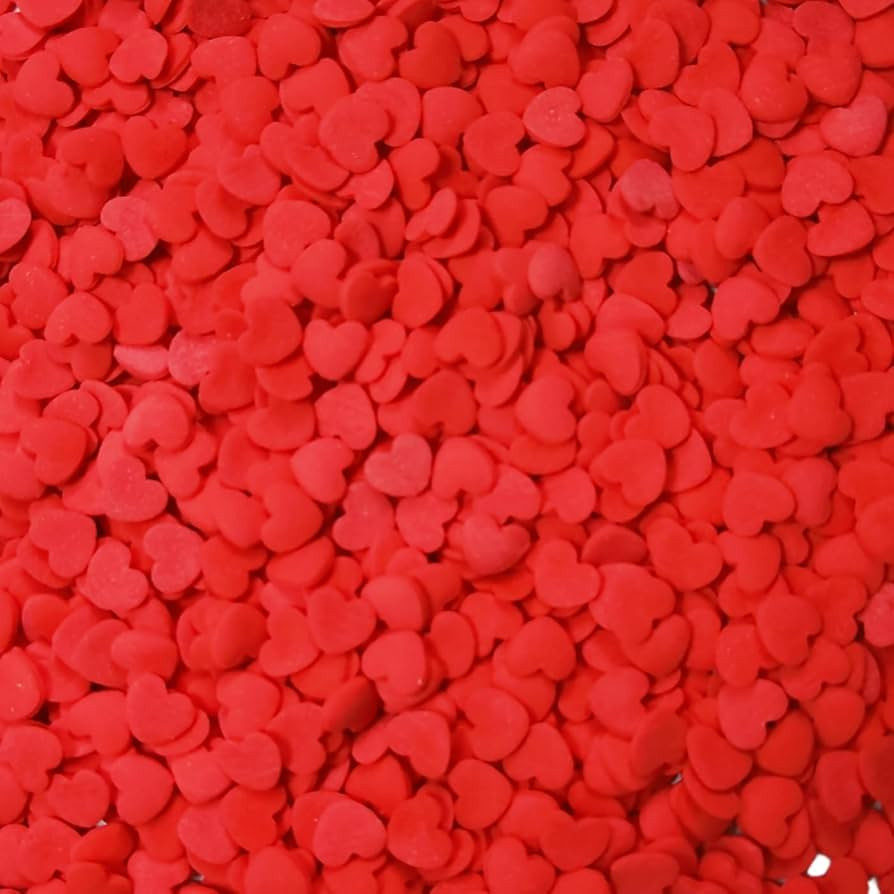 Essbare Süßigkeiten Kuchen Dekoration 80G 8mm Rot Herzen Süßigkeiten Valentinstag Kuchen Deko... | Amazon (DE)