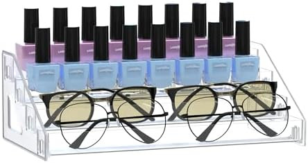Sunglasses Organizer - Clear Eyeglasses Display - Eyeglasses Storage - Essential Oils Holder(4 La... | Amazon (US)