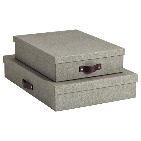 Bigso Marten Grey Office Storage Boxes | The Container Store