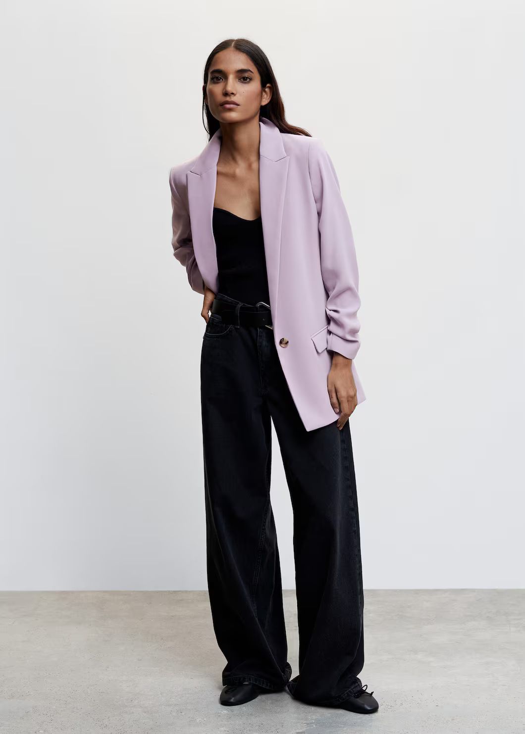 Flowy suit blazer -  Women | Mango United Kingdom | MANGO (UK)