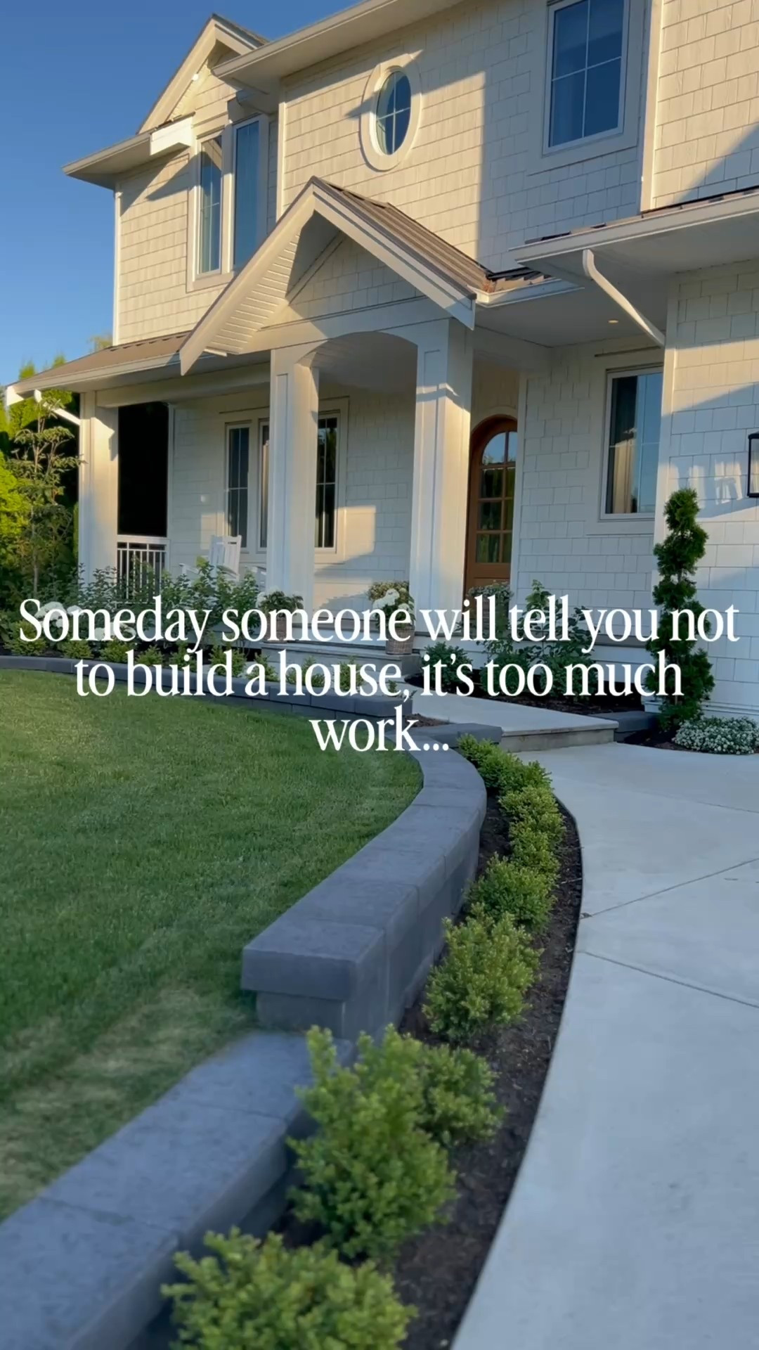 Someday someone will tell you not to build a house, that it’s too much work. It’s very important that you ignore this advice 

#LTKsale #LTKwinter #LTKhome