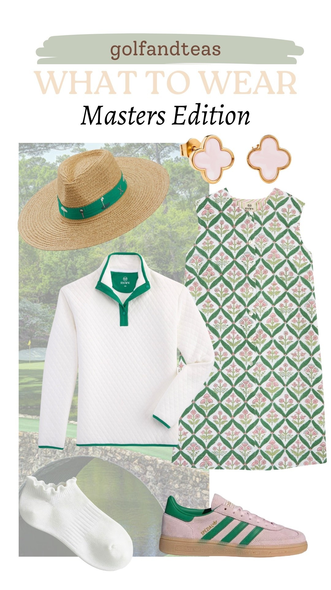 Let’s talk shoes for the Masters. Sandals are cute but you are going to do a ton of walking. Make sure your foot wear is comfortable as well as cute. These sneakers are perfect a pull out the colors of this dress perfectly  

#LTKTravel #LTKActive #LTKSeasonal