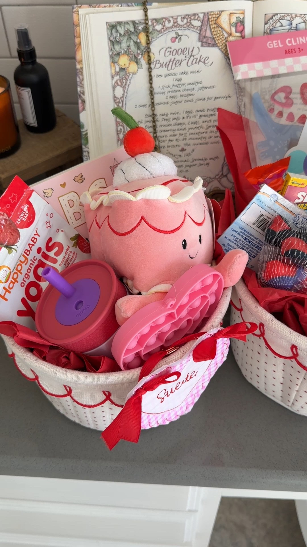 Valentine’s day baskets 💘 can’t wait to give these to my kids. Basket + tags sold out but linking similar! 

#LTKValentine