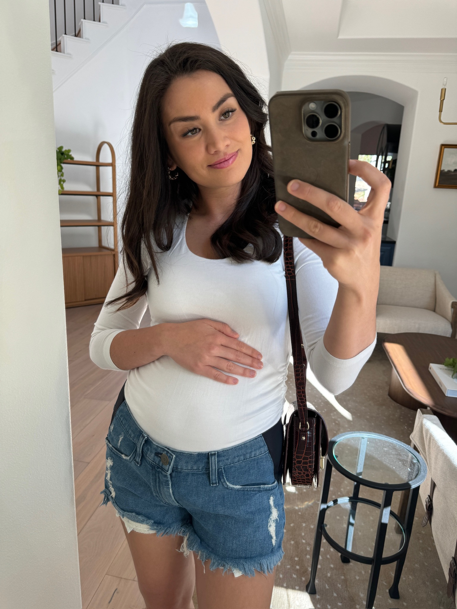 Casual outfit in my super comfy maternity shorts! Love these ones from Show Me Your Mumu!

#LTKstyletip #LTKSeasonal #LTKbump