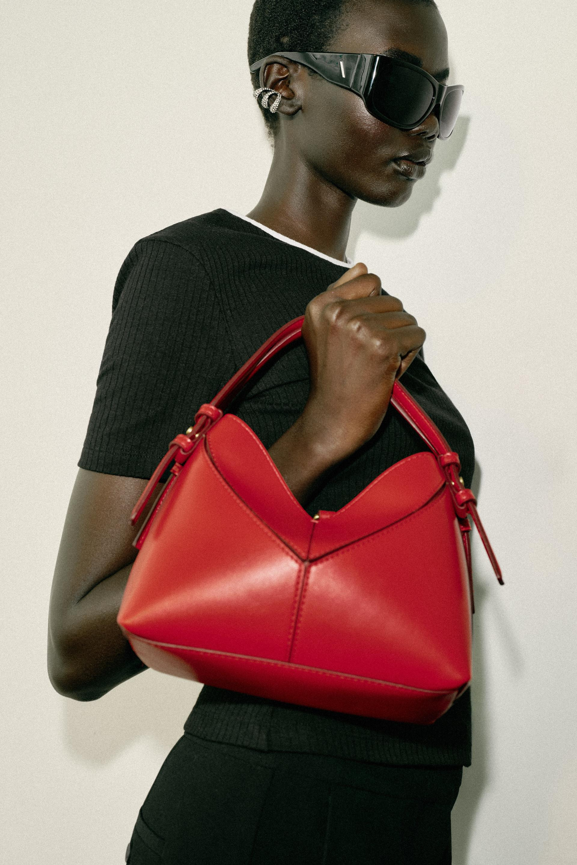 Zara - Mini Seam Detail Bucket Bag - Women - Chocolate - Women | Zara US