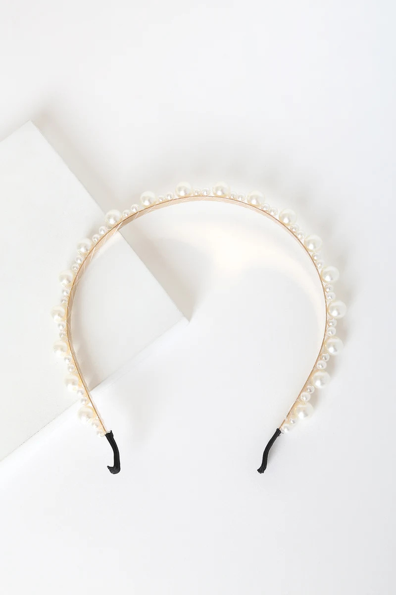 Total Opulence Gold Pearl Headband | Lulus (US)