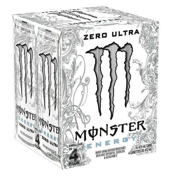 MONSTER ENERGY Zero Ultra, 473mL, 4 Pack, 4 x 473 mL | Walmart (CA)