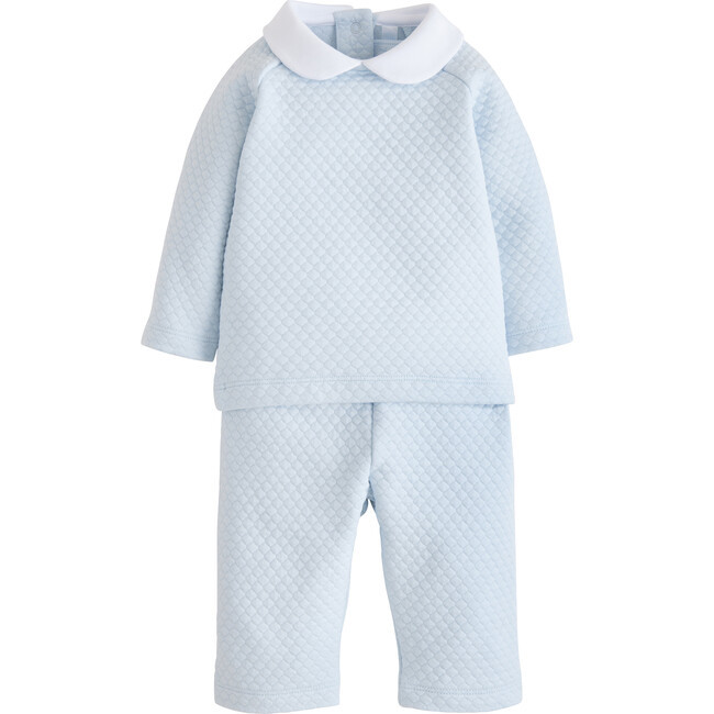 Quilted Pant Set, Light Blue | Maisonette