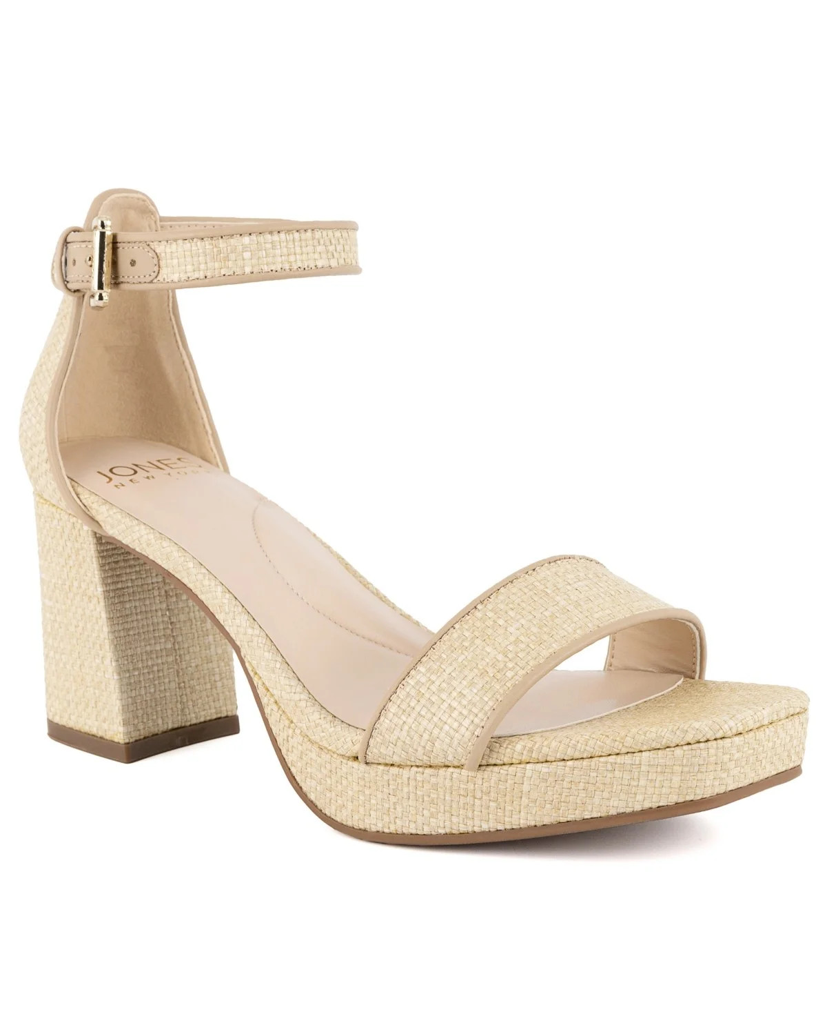 Jones New York RAFFIA Women's Herliza Platform Block Heel Dress Sandals, US 7.5 | Walmart (US)