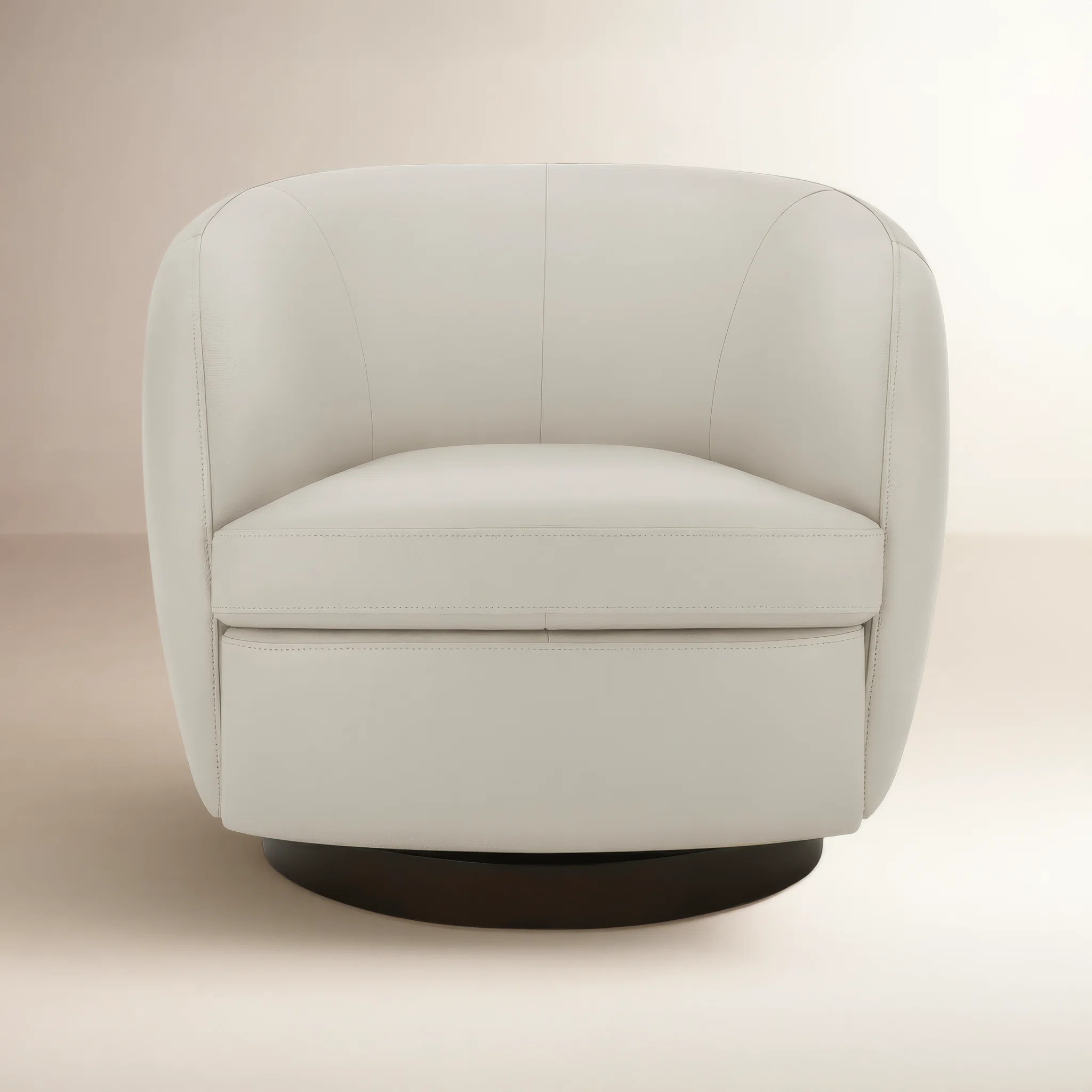 Marcy Geniue Leather Swivel Barrel Chair | Wayfair North America