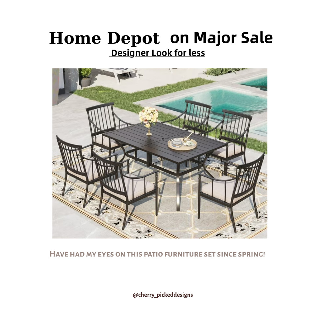 You guys know I love a good look for less! 🥰 And this patio dining set is IT! Seriously obsessed with the designer feel at such an amazing price (it's on deep discount!). They even have other table and seating options to choose from! If you've been wanting to upgrade your outdoor space, now's the time!

#affordablepatiodining #lookforlessdecor #outdoordining #patiodesign #discountfurniture #summeroutdoors #designerstyleforless #homedecorfinds #patiolove #budgetfriendlydecor #outdoorescape #diningalfresco #dontmissout 

 #LTKHome #LTKSaleAlert #LTKFamily