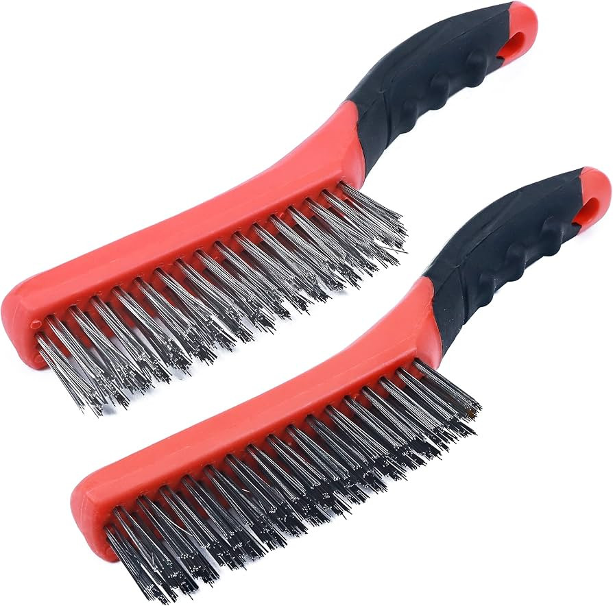 TAKAVU Heavy Duty Wire Brush Set 2pcs, Carbon Steel and Stainless Steel Wire Scratch Brush with 1... | Amazon (US)