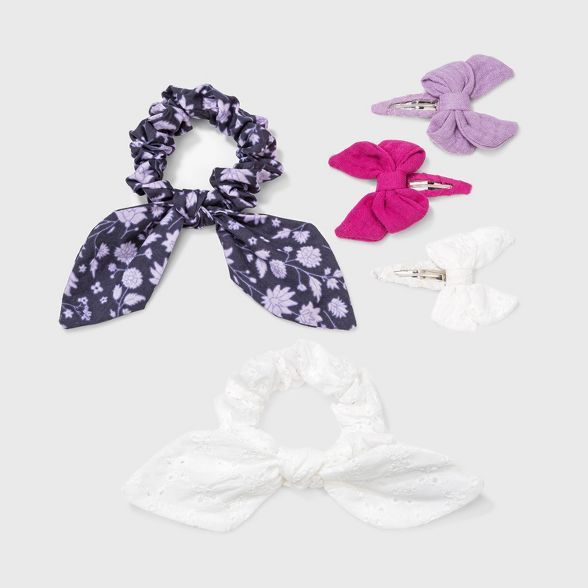 Girls' 5pk Tail Twister and Bow Hair Clip - Cat & Jack™ | Target