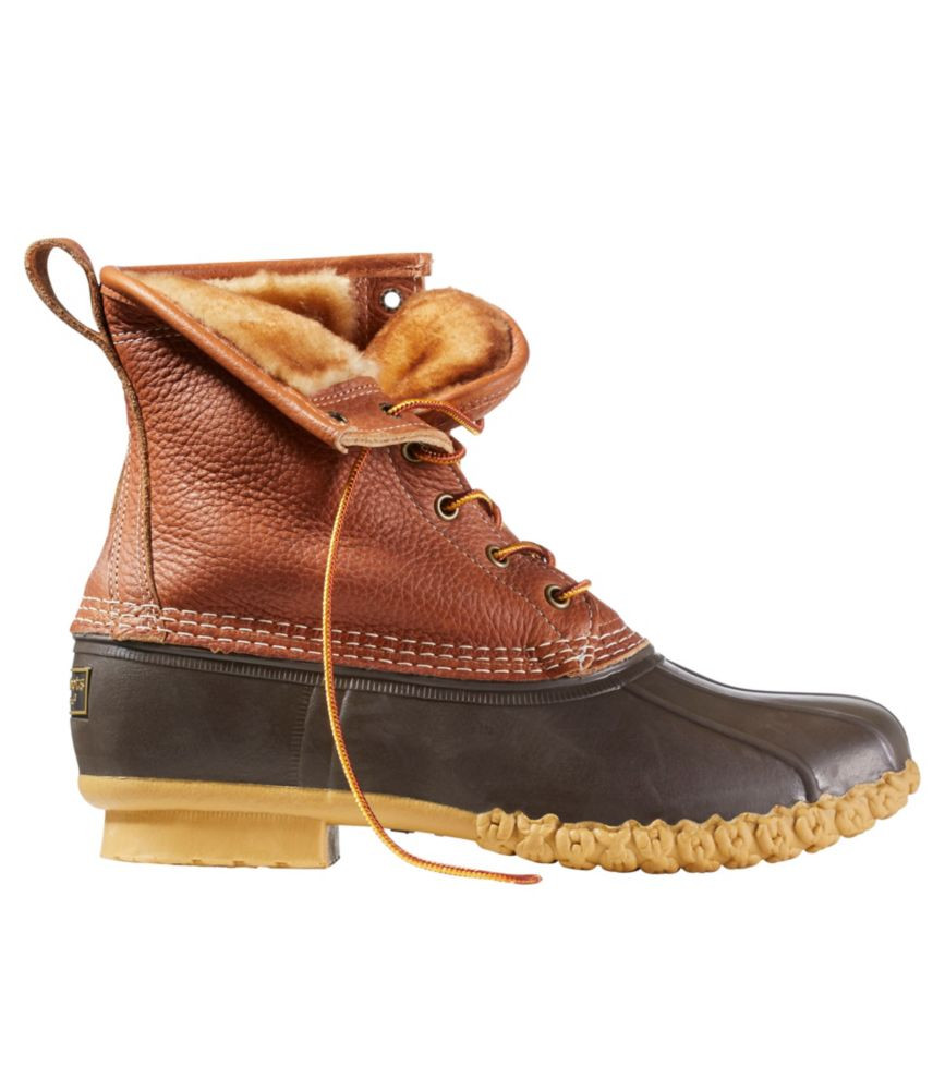 Men's Bean Boots, 8" Shearling-Lined Insulated | Bean Boots at L.L.Bean | L.L. Bean