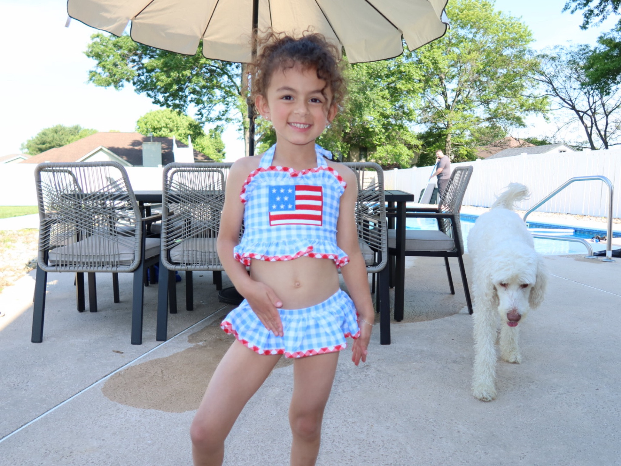 Toddler girl American flag gingham swimsuit 

#LTKKids #LTKSaleAlert #LTKSwim