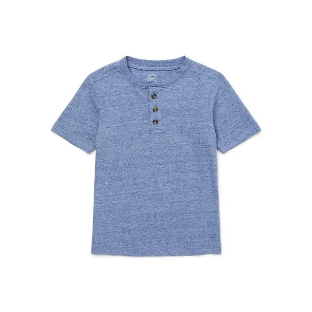 Wonder Nation Boys Henley T-Shirt with Short Sleeves, Sizes 4-18 & Husky | Walmart (US)