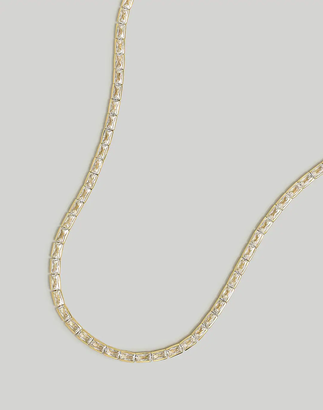 The Tennis Collection Baguette Crystal Necklace | Madewell