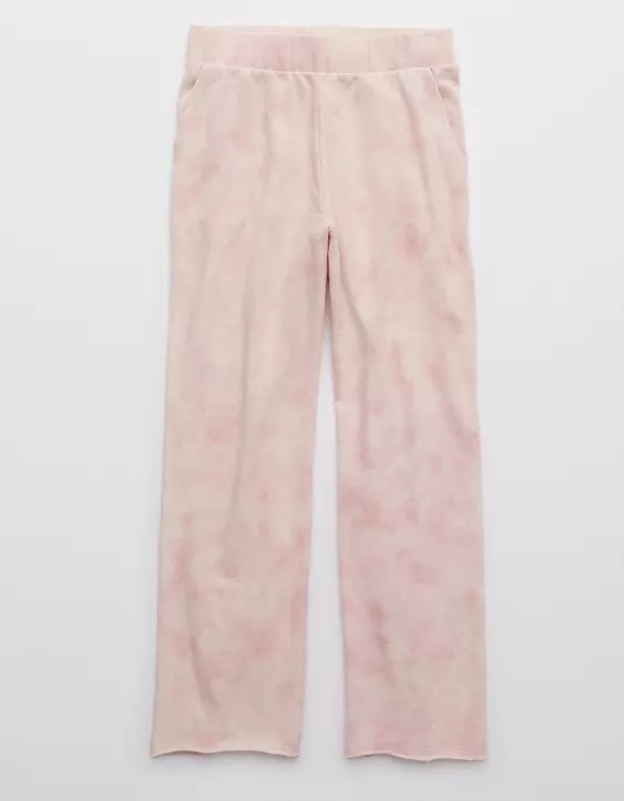 Aerie Real Good Sunset Terry Fleece Cropped Pant | American Eagle Outfitters (US & CA)