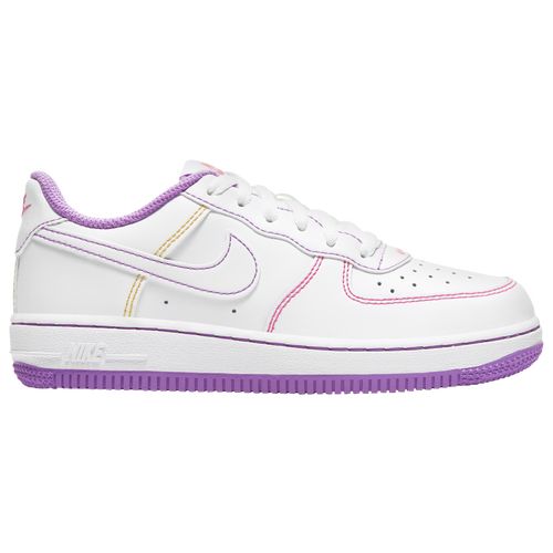 Nike Girls Nike Air Force 1 Low - Girls' Preschool Shoes White/Fuchsia Glow/Hyper Pink Size 13.0 | Foot Locker (US)