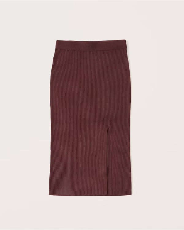 Women's Easy Ribbed Midi Skirt | Women's Up to 30% Off Select Styles | Abercrombie.com | Abercrombie & Fitch (US)