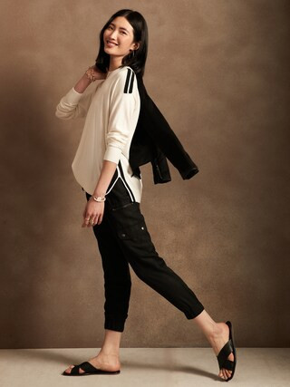 Oversized Racer Striped Sweater | Banana Republic Factory