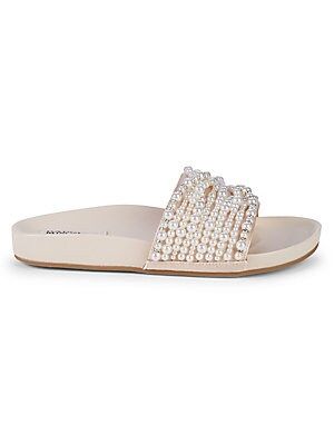 Florence Imitation Pearl Slide Sandals | Saks Fifth Avenue OFF 5TH