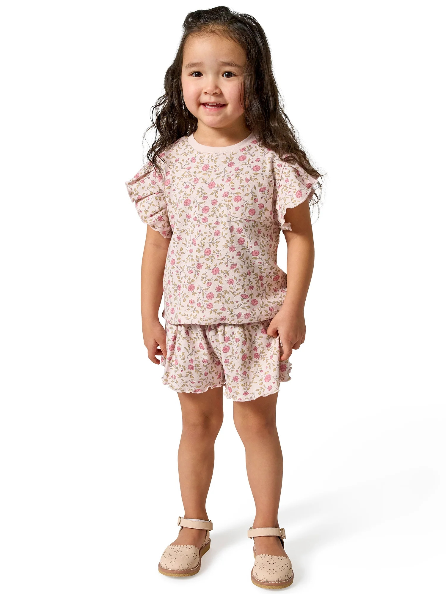Modern Moments by Gerber Toddler Girl Organic Top and Short Set, Sizes 12 Months - 5T - Walmart.c... | Walmart (US)