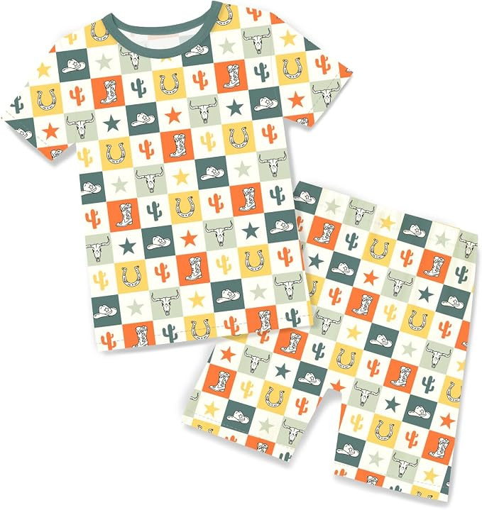 babee Reshinee Bamboo Viscose Toddler Car Pajamas Boys Girls Kids Short Cool Summer 12M-8Y Snug f... | Amazon (US)