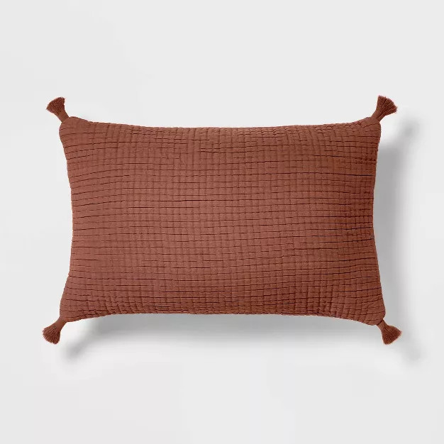 Oblong Double Cloth Decorative Throw Pillow - Threshold™ | Target