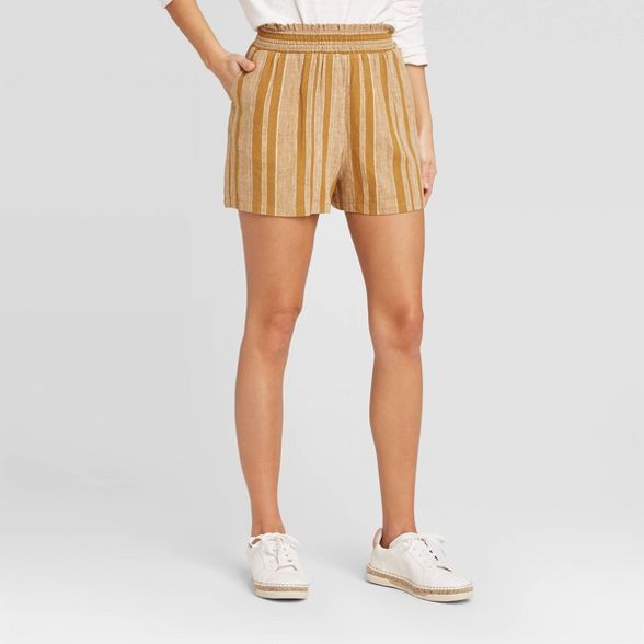 Women's Striped High-Rise Pull On Shorts - Universal Thread™ | Target