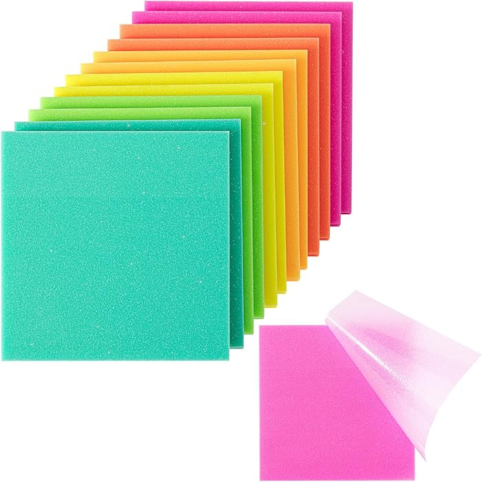 Mr. Pen- Plastic Glitter Sticky Notes, 3”x3”, 12 Pads, 600 Sheets, Vivid Palette Sticky Notes... | Amazon (US)