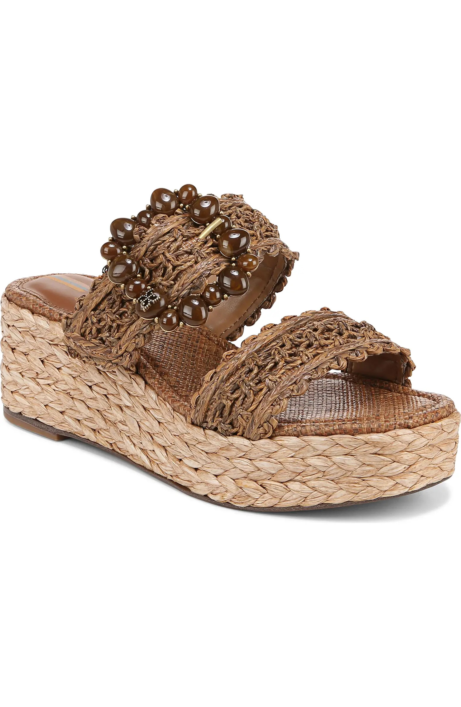 Cadance Espdarille Platform Wedge Slide Sandal (Women) | Nordstrom