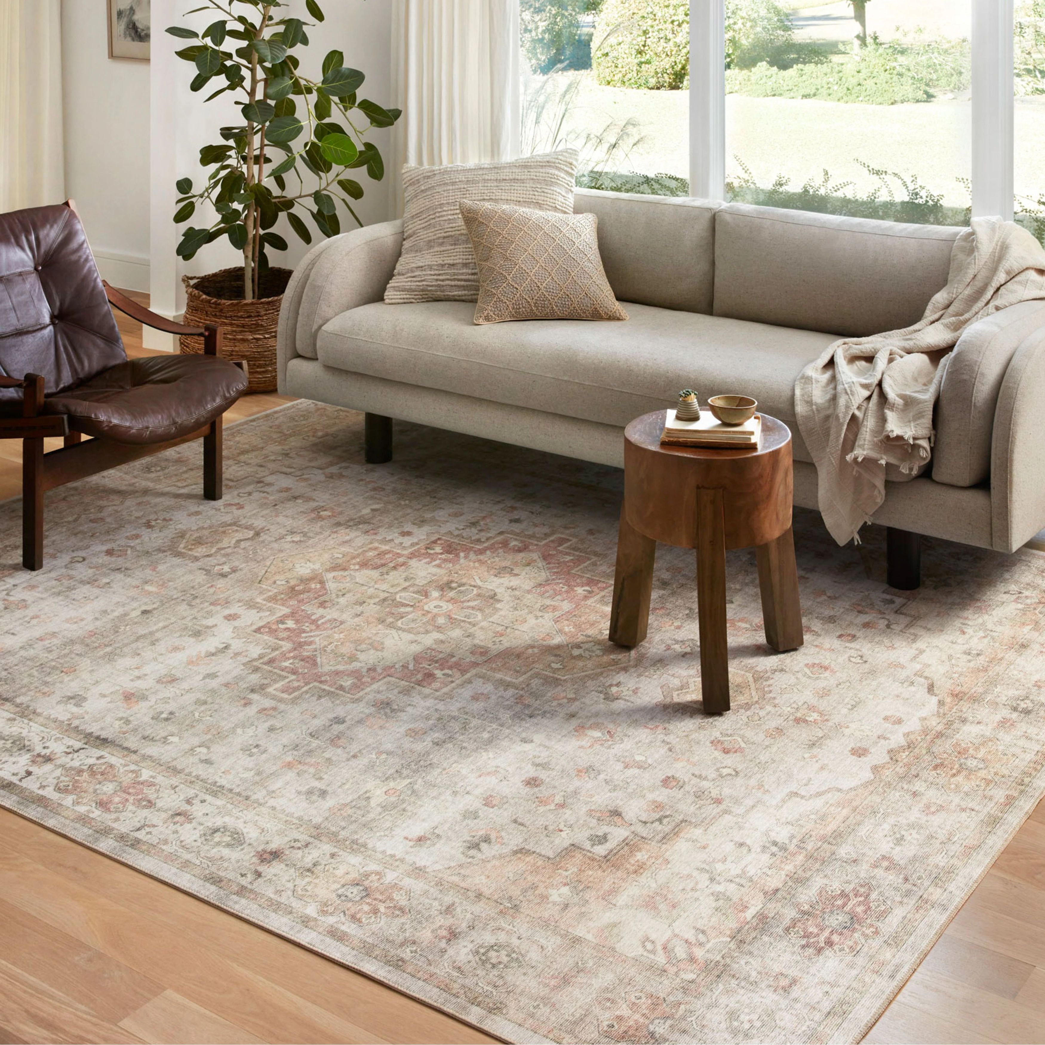 Alexander Home Meghan Distressed Vintage Area Rug | Bed Bath & Beyond