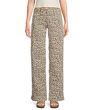 YMI Jeanswear Low Rise Loose Leopard Print Pants - 13 | Dillard's