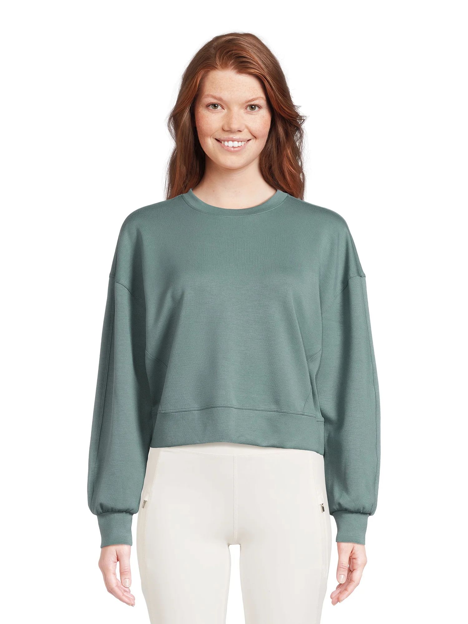 Avia Women’s Cropped Sweatshirt with Long Sleeves, Sizes XS-XXXL | Walmart (US)