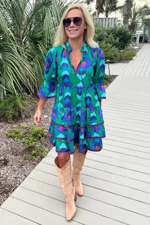 Tucker Dress, Emerald by Briton Court | Mimi Seabrook