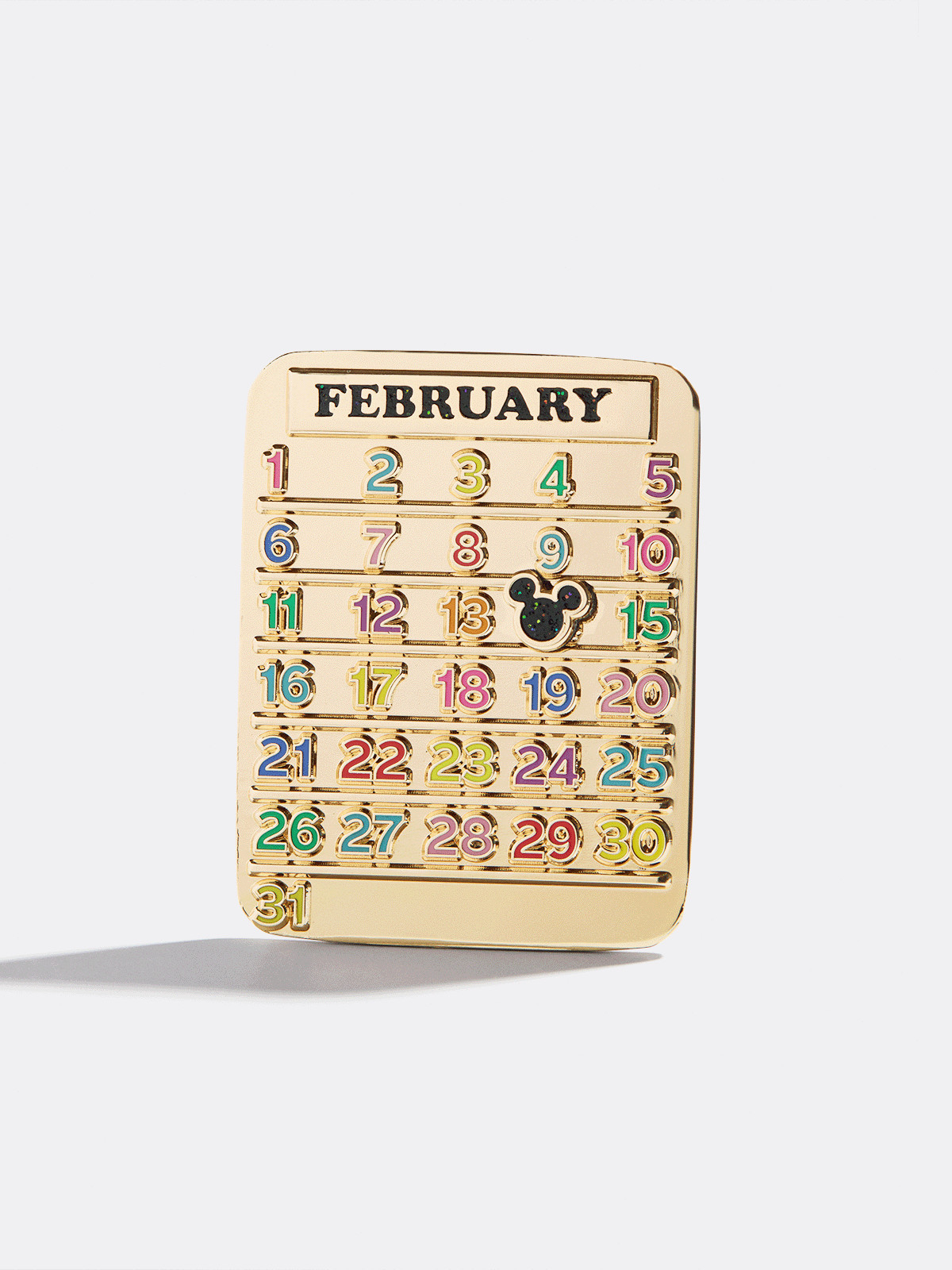 Disney Mickey Mouse Adjustable Calendar Pin - Gold | BaubleBar (US)